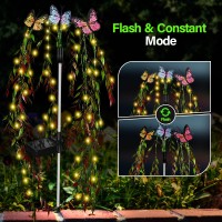 Outdoor Solar Lights For Yard Decorative 69Led Tree Swaying Solar Garden Lights Outside Waterproof Flower Solar Power Fairy Li