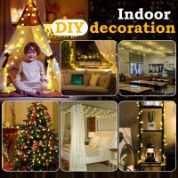 Knonew Battery Operated String Lights Indoor Bedroom 20Ft 60Led Globe Fairy Lights With Timer 8 Modes Cluster Lights For Outdoor