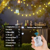 Knonew Battery Operated String Lights Indoor Bedroom 20Ft 60Led Globe Fairy Lights With Timer 8 Modes Cluster Lights For Outdoor