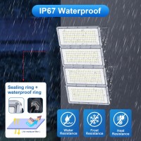 Vrtogthe Led Flood Light Outdoor 400W - 40000Lm Led Stadium Lights Outdoor With Temperature Drive And Ip67 Waterproof, 7000K Commercial Security Floodlight For Street, Yard, Garage, Parking