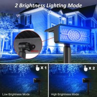 Crepow Blue Solar Spot Lights Outdoor Solar Spotlights Outdoor With Ip65 Waterproof 49 Leds Solar Landscape Lights Garden Light