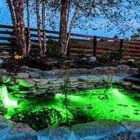 Crepow Green Pond Lights Super Bright Led Underwater Submersible Landscape Spotlights Switch Control Ip68 Waterproof Fountain