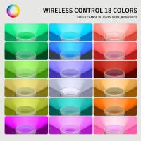 Dexnump Battery Operated Wall Sconce Set Of 2 18 Rgb Colors Dimmable Wireless Wall Light With Remote Control 3 Brightness Leve