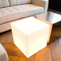 Mrgo 20Inch Led Lighted Cube Table Large Led Cube Chair Light 16 Rgb Colors Led Cube Seat Wremote Rechargeable Waterpro