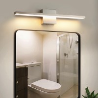 Modern Bathroom Light Fixtures Over Mirror 20 Inch 18W Brushed Nickel Vanity Light Bar For Bathroom Wall Sconce 3000K