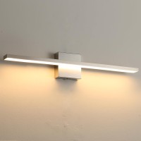 Modern Bathroom Light Fixtures Over Mirror 20 Inch 18W Brushed Nickel Vanity Light Bar For Bathroom Wall Sconce 3000K