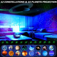 Stars Constellations Projector Galaxy Planetarium Night Light 15 Realistic Planets Planetary Projector With Bluetooth Speaker