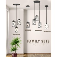 Osimir Black Dining Room Chandelier Light Fixtures 3Light Pendant Lighting With Clear Glass Modern Kitchen Island Cluster Han