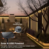 Dbfairy 50Ft Solar Led Strip Lights Outdoor Large Capacity Solar Powered Light Strip Auto Onoff With Remote Timer 8 Lighting M