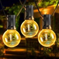 Outdoor String Lights With Dimmer 2 Pack 98Ft Led Patio Lights For Outside With 52 Shatterproof G40 Globe Bulbs Ul Listed Ip65