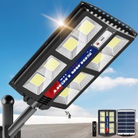 2600W Solar Street Lights Outdoor 7000K Solar Lights Outdoor Waterproof Super Bright Solar Parking Lot Lights Commercial Dusk