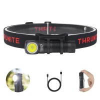 Thrunite Th20 Pro 1010 Lumen Rechargeable Led Headlamp, Powerful Right Angle Flashlight Compatible With Aa Battery, For Indoor & Outdoor Adventures In Hiking, Camping, Cycling(Cool White)