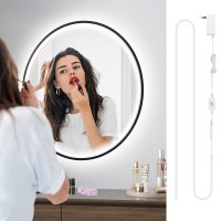 Lamomo Led Vanity Lights For Mirror Modern Hollywood Style Makeup Light 164Ft Bright White Dimmable Waterproof Flexible Strip