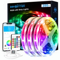 Daybetter Led Strip Lights 300 Ft Smart Light With App Remote Control Rgb Led Lights For Bedroom Music Sync Color Changing Li