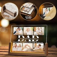 Luckor Personalized Dad Gifts For Christmas Custom Fathers Day Gifts For Dad From Daughter Son Kids Customized Walnut Lamp Wit