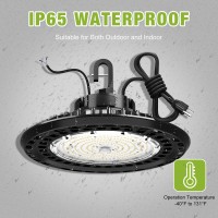 Yxl 150W 6 Packs Super Bright High Bay Led Lights Ufo High Bay Led Shop Lights 22500Lm 5000K 010V Dimmable Us Plug 5 Cable