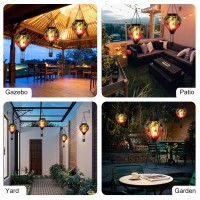 Vestcdf Hot Air Balloon Solar Lantern With Flickering Flame Light Hummingbird Hanging Solar Lights Outdoor Waterproof For Garde