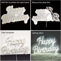 Emannon Happy Birthday Neon Sign With Dimmable Switch Neon Happy Birthday Sign For Backdrop Usb Powered Happy Birthday Led Li