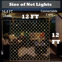 Eueasy Net Lights Outdoor, 480 Led Gazebo Net Lights, 12