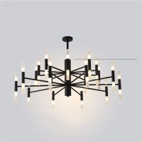 Aayka Modern Fashion Designer Black Gold Led Ceiling Art Deco Suspended Chandelier Light Lamp Compatible With Kitchen Living Room Loft Bedroom, Hanging Light Fixtures