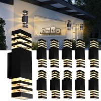 Tuord 10Pack 15Inch Outdoor Led Wall Lights 4000K Day White Outdoor 18W Wall Light Aluminum Body Waterproof Ip65 Led Porch Light