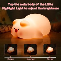 Parts List 1Piggy Night Lightnbsp 1USB Cable Descriptionnbsp This piggy night light is made of premium silicone soft and portable 3 level dimmable tap the piggy s body easy to adjust the brightness And 30 minutes that is practical for daily usenbsp Key Fe