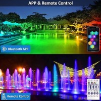 Tsun Submersible Pond Light Bluetooth App Control Led Pond Light Rgb Color Changing Underwater Pond Light Outdoor Ip68 Waterpr