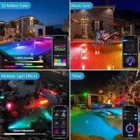 Tsun Submersible Pond Light Bluetooth App Control Led Pond Light Color Changing Underwater Pond Light Outdoor Ip68 Waterproof