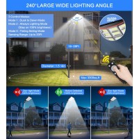 Cedio Solar Street Lights Outdoor Solar Parking Lot Lights Commercial 4600W 300000 Lumens Led Solar Street Light Waterproof Ip6