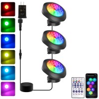 Tsun Submersible Pond Light Bluetooth App Control Led Pond Lights Rgb Underwater Lights Color Changing Outdoor Pond Light Ip68