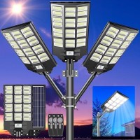 Cedio Solar Street Lights Outdoor Solar Parking Lot Lights Commercial 4600W 300000 Lumens Led Solar Street Light Waterproof Ip