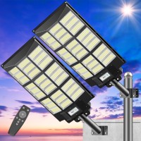 Cedio Solar Street Lights Outdoor Solar Parking Lot Lights 5000W 400000Lm Led Solar Street Light Dusk To Dawn Waterproof Comm