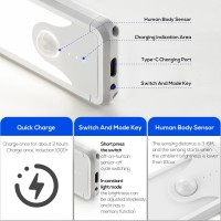 Homelist Motion Sensor Under Cabinet Lights 5 Pack Wireless Night Light Bar Stickon Indoor Usb Rechargeable Stair Lights Batt