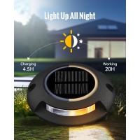 Fabstyl Solar Dock Lights Walkway Decorative Lights Waterproof 12 Pack 2 Colors In 1 Doublesided Led Solar Driveway Lights So