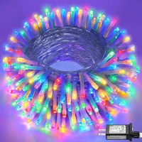 66Ft Christmas Lights Outdoor 200 Led Tree Lights Connectable Plug In 8 Modes Outside Twinkle String Lights Waterproof For Hous