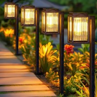 Solar Pathway Lights Outdoor 6 Pack Eleclink Larger Bright Solar Lights For Outside Auto Onoff Waterproof Solar Powered Outdo