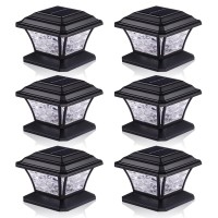 Aefreleoht Solar Post Cap Lights Warm White Rgb Automatic Cycling Fixed Rgb Color 9 Colors To Choose 20 Lumens Lp65 Water