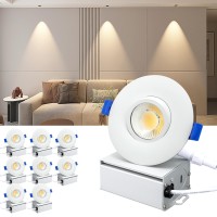 Sublimation 8 Packs 3 Inch Gimbal Led Recessed Light 10W 3 Colors Adjustable 3000K4000K5000K Waterproof Recessed Lights For Sh