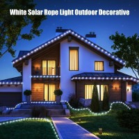 Wind Star Solar Rope Lights 72Ft 200 Leds Solar Led Rope Lights Outdoor With Remote 8 Modes Timer Dimmable String Tube Lights