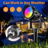 Aoaxl Rgbw Landscape Light Outdoor 10W Color Changing Low Voltage Landscape Lighting With Remote Control 12V24V Waterproof Outd