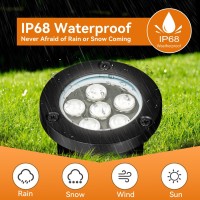 Aoaxl 6W Led Landscape Lights 110V 120V Well Lights Ip68 Waterproof 5500K Cool White Outdoor Inground Lights For Yard Garden