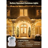 Battery Operated String Lights Outdoor 2 Pack Total 33 Ft 100Led Battery Powered String Fairy Lights With Time 8 Modes Waterp