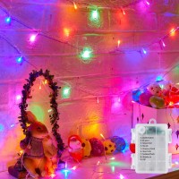 Battery Operated String Lights Outdoor 17 Ft 50 Led Battery Powered Easter String Lights With Time 8 Modes Waterproof Pastel