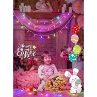 Battery Operated String Lights Outdoor 17 Ft 50 Led Battery Powered Easter String Lights With Time 8 Modes Waterproof Pastel