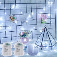 Battery Operated String Lights Outdoor 2 Pack Total 33 Ft 100Led Battery Powered String Fairy Lights With Time 8 Modes Waterp