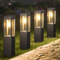 Flacchi Solar Pathway Lights Outdoor 4 Pack Solar Path Lights Waterproof Outside Garden Decorative For Walkway Driveway Lawn P