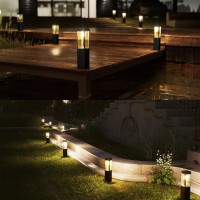 Flacchi Solar Pathway Lights Outdoor 4 Pack Solar Path Lights Waterproof Outside Garden Decorative For Walkway Driveway Lawn P