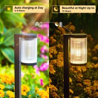 Halhsap Solar Pathway Lights Outdoor 6 Pack Super Bright Over 12Hrs Solar Lights Outdoor Waterproof Ip65 Anto Onoff Solar Gar