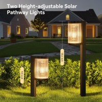 Halhsap Solar Pathway Lights Outdoor 6 Pack Super Bright Over 12Hrs Solar Lights Outdoor Waterproof Ip65 Anto Onoff Solar Gar