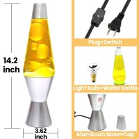 Huroden Magma Lamp, 14-Inch Liquid Lamp Large Bedroom Night Light With Yellow Wax In Orange Liquid Cool Motion Lamp Home Office Decoration Lighting Birthday Christmas Gifts For Kids Adults